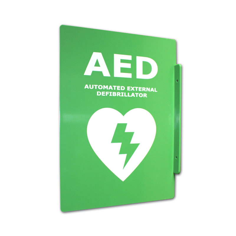 Hinweisschild grün für Defibrillator